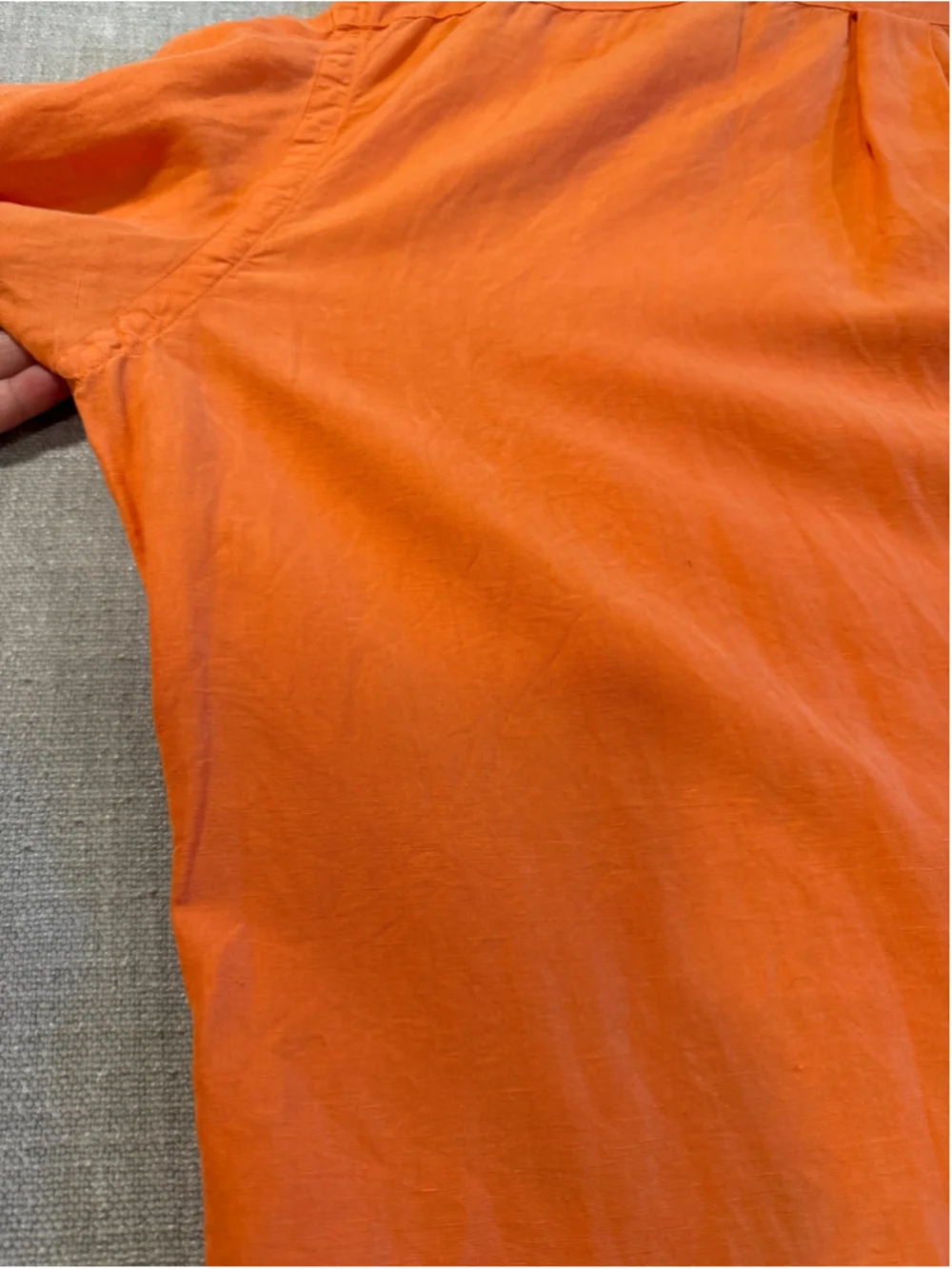Polo Ralph Lauren Asian Dragon Print Weathered Orange Silk Linen Mens shirt XL